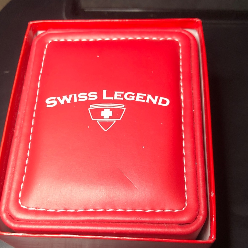 Swiss Legend Red Leather Travel Watch Case